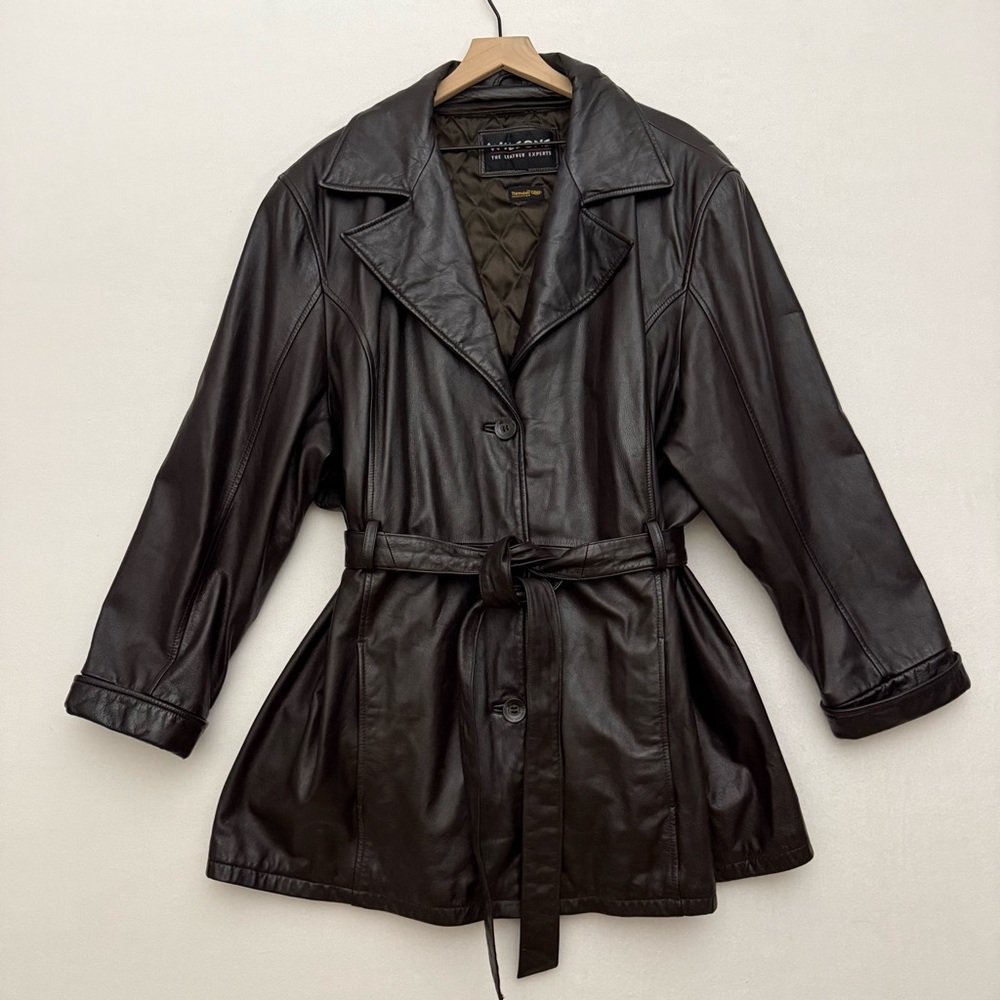 Wilsons Leather Brown Belted Jacket